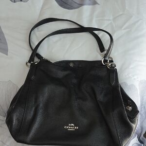 Coach Black Leather Shoulder Bag